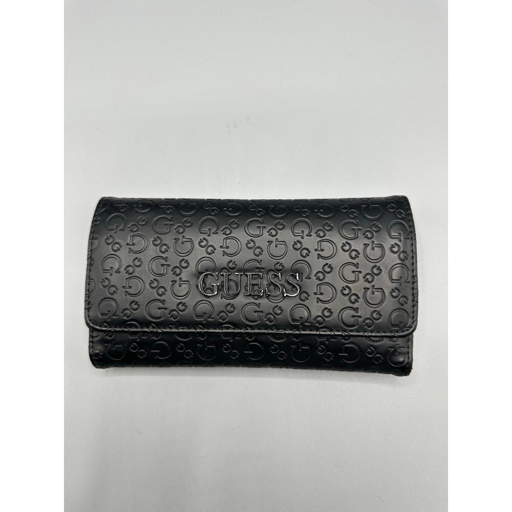 ✨ Guess Factory Bowie Black Debossed Slim Clutch Wallet ✨